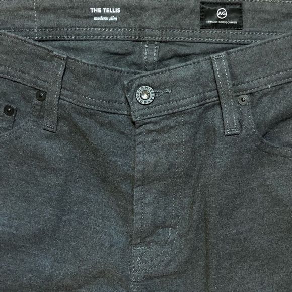 ag adriano goldschmied tellis 32 modern slim gray inseam 28 cotton blend - Picture 6 of 8